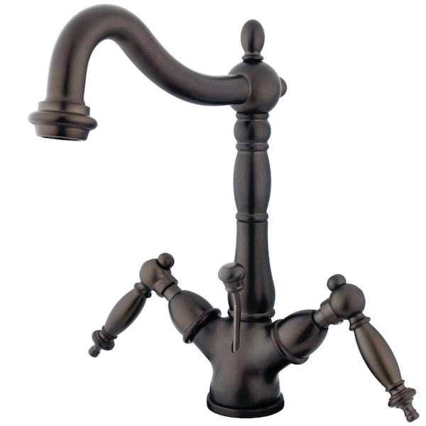 KS1435TL 2-Handle Bthrm Faucet W/Brass Pop-Up & Cover Plate Bronze